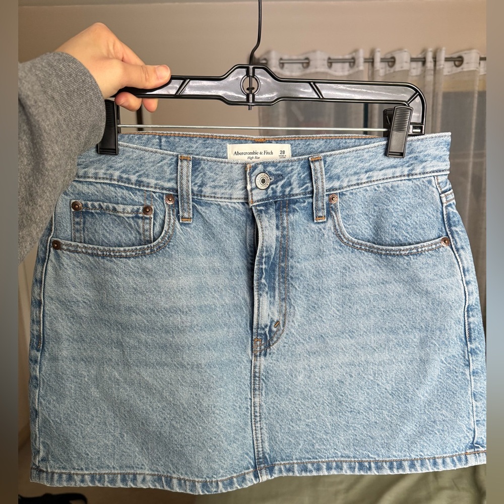 Abercrombie High Rise Denim Mini Skirt